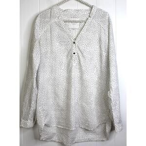Part Two Copenhagen Gwyneth White V Neck Tunic Blouse Size EU 40 UK 14 US 10